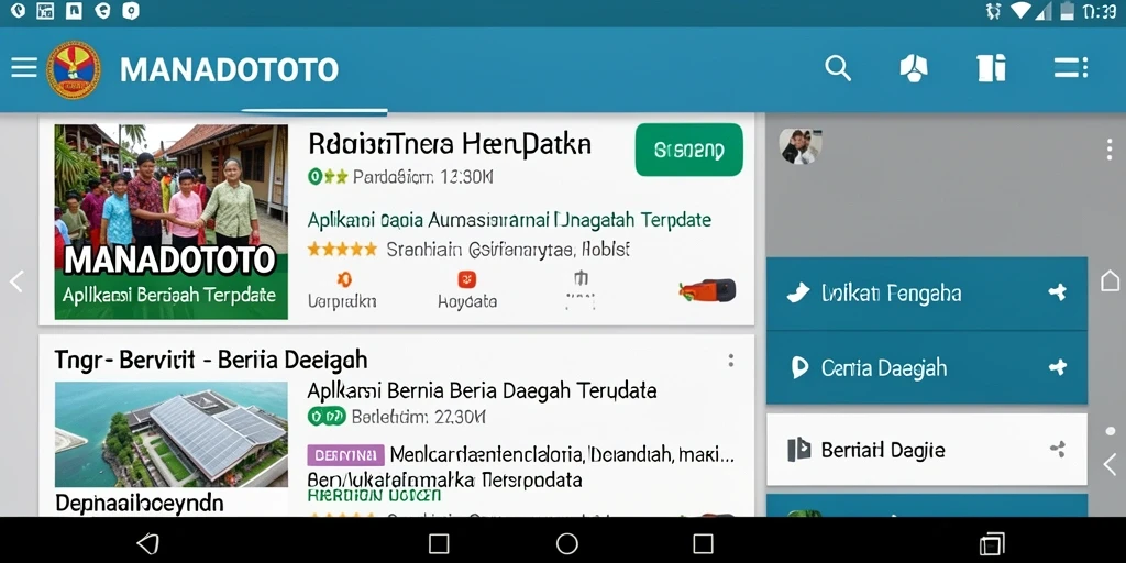 Tampilan antarmuka aplikasi MANADOTOTO yang informatif dan mudah digunakan.
