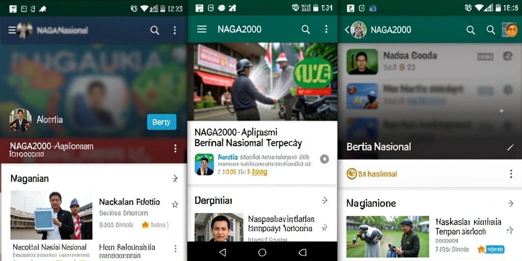 Tampilan antarmuka NAGA2000 dengan informasi Berita Nasional yang lengkap.