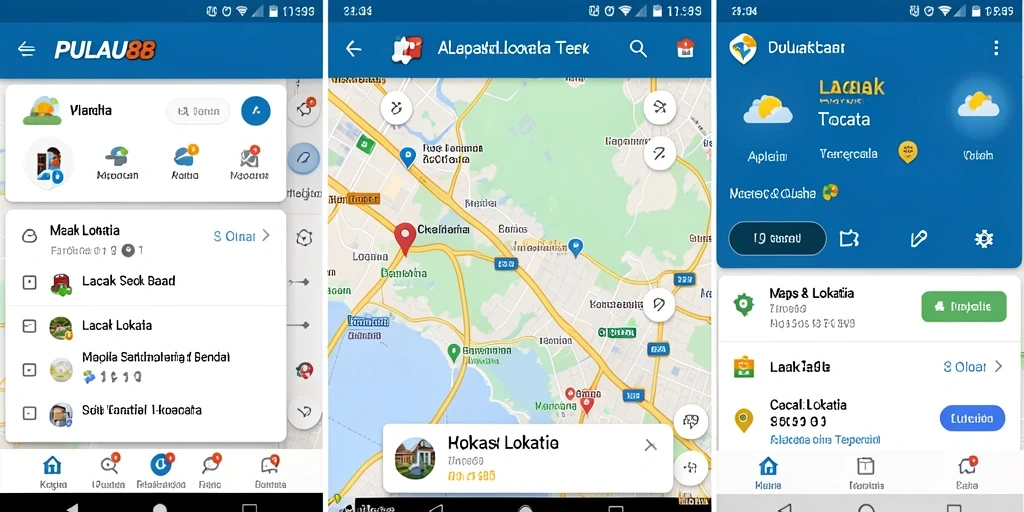 Antarmuka PULAU88 menunjukkan fitur lacak lokasi yang interaktif.
