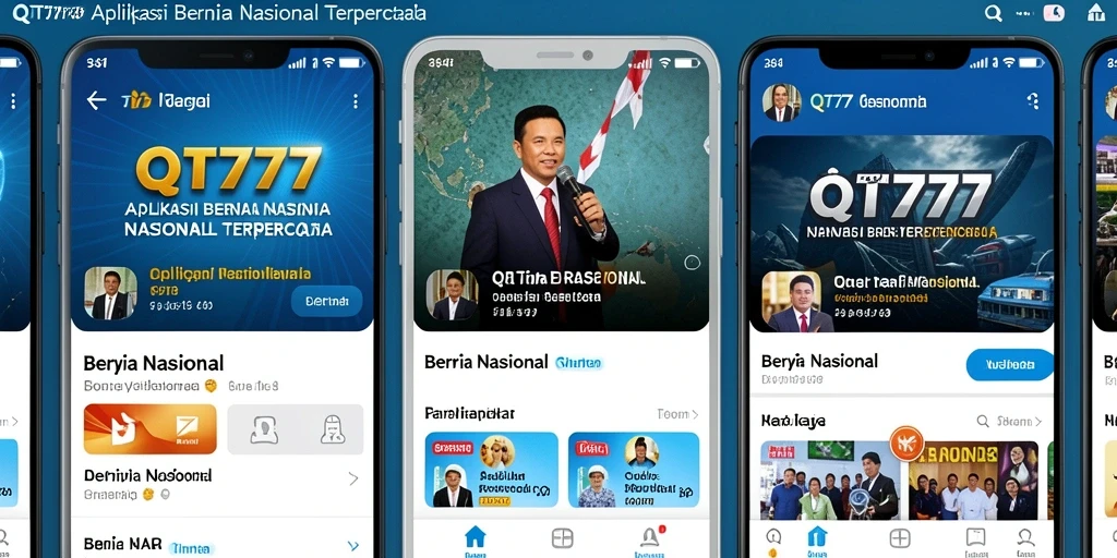 Tampilan antarmuka aplikasi QT777 yang informatif dan modern.