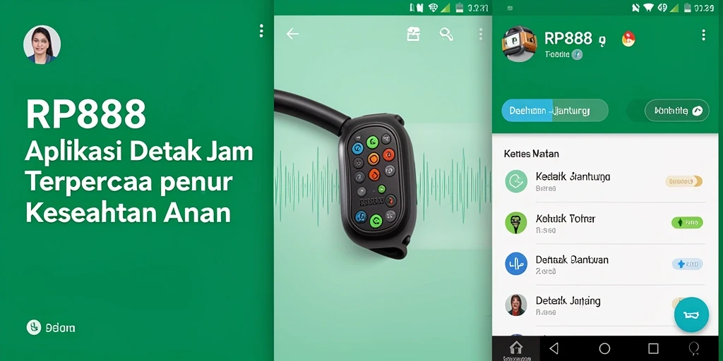 Antarmuka RP888 yang intuitif untuk pemantauan detak jantung.