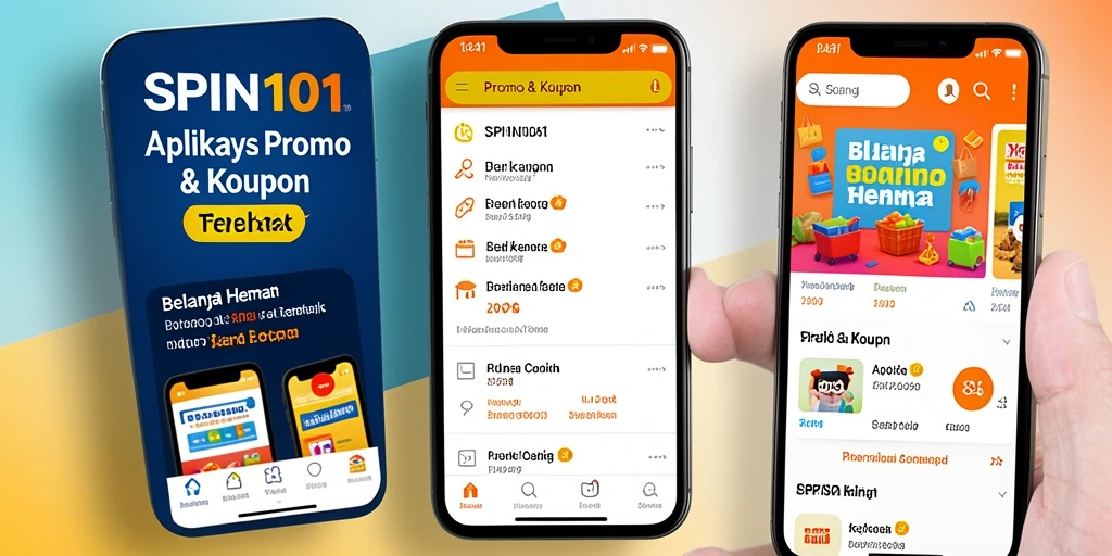 Tampilan antarmuka SPIN101 untuk menemukan kupon dan promo.